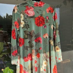 Farm Rio Long Sleeve Mini Dress with Back Detail